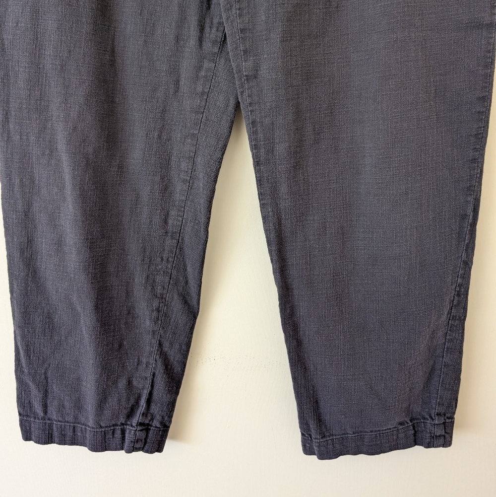 Marine Layer Womens Medium Elle Relaxed Crop Pant Blue Coastal Casual Cottage - Picture 2 of 10